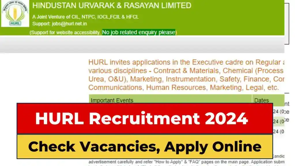 HURL Recruitment 2024: (hurl.net.in) (Recruitment, Vacancy, Admit Card Download, Application Fee, Post, Apply Date, Direct Link, Last Date, Exam Date, Documents, Answer Key, Syllabus, Subjects, Hall Ticket, Application Form, Official Notification, Official Website, How to download, pdf, Form pdf)