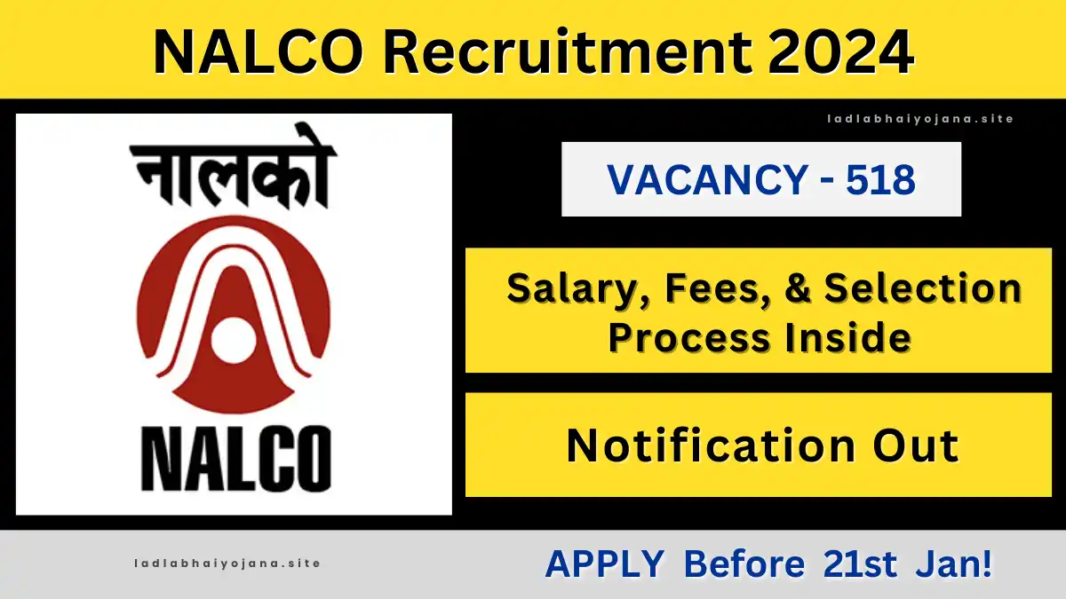 NALCO Recruitment 2024, 518 vacancies, notification out, apply online, salary details, application fees, selection process, exam syllabus, non-executive posts, NALCO jobs, NALCO notification, NALCO salary ₹70,000, apply before January 21, NALCO vacancy details, NALCO online application, recruitment 2024 notification, job alert, government jobs, non-executive jobs, NALCO application fee, NALCO Recruitment 2024, 518 vacancies, NALCO notification, apply online, NALCO jobs, NALCO salary, NALCO posts, NALCO Non-Executive Recruitment, exam syllabus, selection process, application fees, 10th pass jobs, ITI jobs, diploma jobs, government job 2024, NALCO official website, job notification, NALCO eligibility criteria, NALCO exam pattern, online application.